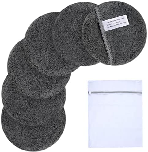 SUNLAND Reusable Makeup Remover Pads for Face,Eyes,Lips Microfiber Face Cleansing Gloves Washable Makeup Remover Cloth with Laundry Bag Rounds Pads by SUNLAND