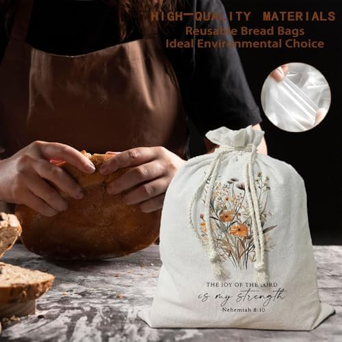 UTELKA Flroal Beeswax Bag for Bread Linen Bread Box Reusable - Image 2