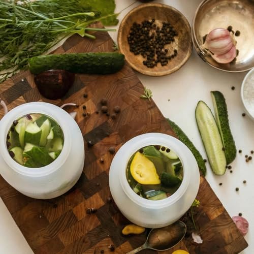 Silicone Food Storage Containers Set, Leak proof Pickling Canister Jars with Lid, Collapsible Reusable Kitchen Pantry Organization Canisters, Suitable for Pickling, Dishwasher Freezer Safe, 3 Pack - Image 7