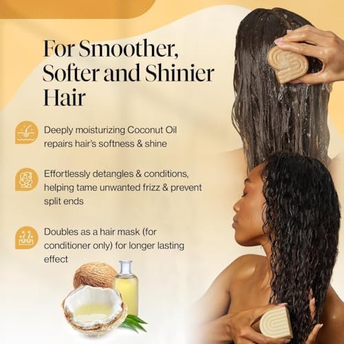 Kitsch Coconut Oil Shampoo and Conditioner Set – Made in USA, 2 pcs - Image 3