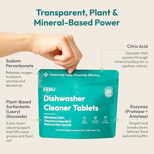 FEBU Save 15% on Swedish Dishcloth + Dishwasher Cleaner Tablets | 5 Pack Fresh Flowers Reusable Paper Towels + 24ct Dish Washer Cleaner Tablets - Image 6