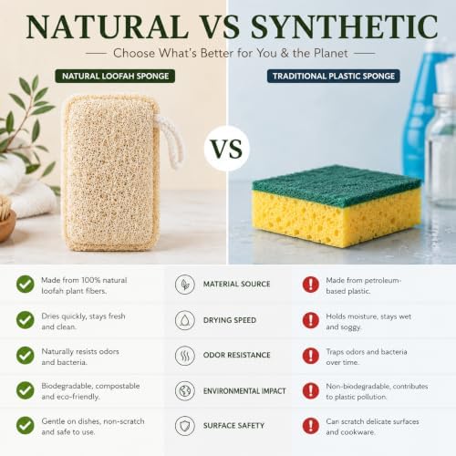 Natural Loofah Dish Sponge - Image 7