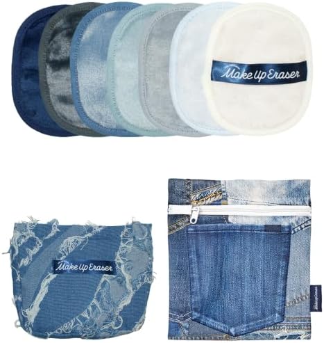 The Original MakeUp Eraser 7-Day Set, Erase All Makeup with Just Water, Including Waterproof Mascara, Eyeliner, Foundation, Lipstick, Sunscreen, and More! Blue Jean Baby 7ct by MakeupEraser