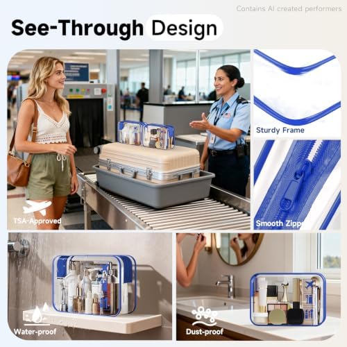 OlarHike Packing Cubes for Travel,Gifts for Women Mom,Anti-Tearing Suitcase Organizer for Luggage with Shoe & Hanging Toiletry Bag,Vacation Essentials & Accessories for Cruise Ship,9 Set,Klein Blue - Image 3