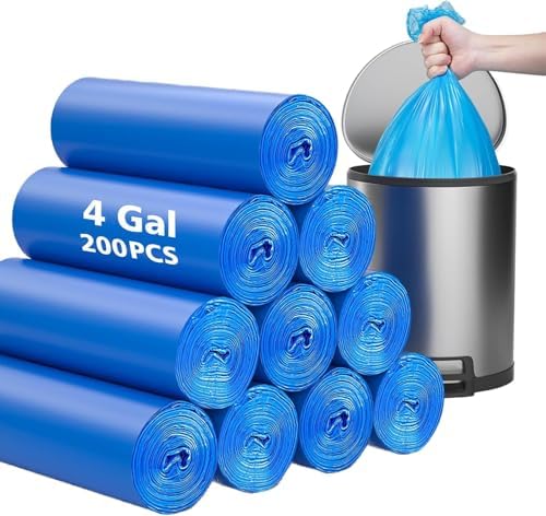 AYOTEE Compostable Trash Bags 4 Gallon 200 Packs, Biodegradable, Blue Compost Bags by AYOTEE