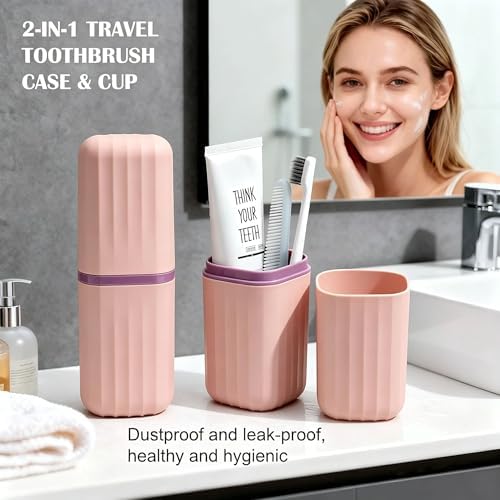Travel Toothbrush Holders, 2-in-1 Toothbrush Travel Case - Image 2
