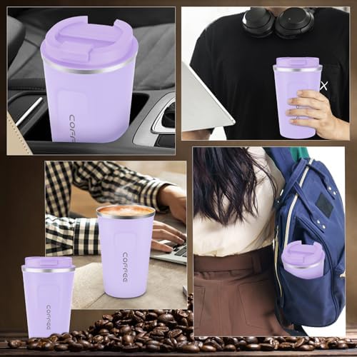 CS COSDDI 12 oz Coffee mug - Stainless Steel Coffee Cup with Leakproof Lid - Image 5