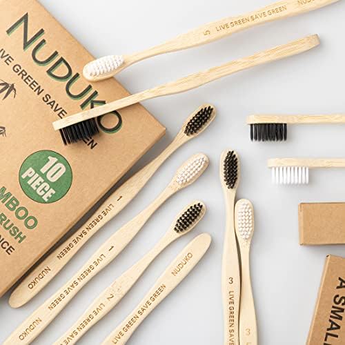 Bamboo Toothbrushes 10 Pack, BPA Free Biodegradable Soft Bristle Toothbrush - Image 5