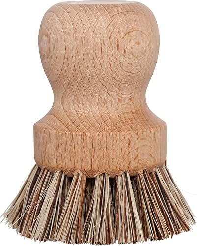 Redecker Pot Brush, Union Fiber, 2-Pack Heavy Duty Scrub Brushes for Pots, Cast Iron & Baked-On Residue, Beechwood, 2.6-Inch Round, Made in Germany - Image 4