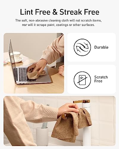 Fantasticlean Microfiber Cleaning Cloth Roll- 75 Sheets, 12" x 12" (Tan) - Image 3