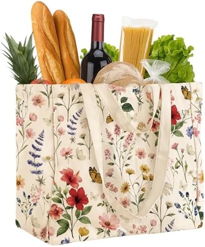 Miss Adola Cute Extra Large Canvas Grocery Tote Bag by MissAdola