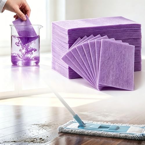 120PCS Multi-Effect Floor Clean Tablets, 2026 New Floor Cleaning Tablets Sheets Multi-Surface Cleaner for Hardwood Laminate Tile, Floor Cleaning Solution Tablets for Mopping (Purple, 120 pcs) by WelcometoHknbj