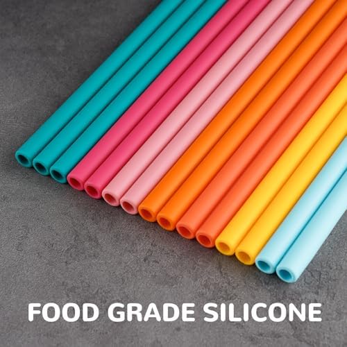 Tomorotec 15PCS Silicone Drinking Straws Fit for Stanley 40oz 30oz Tumbler - Image 2