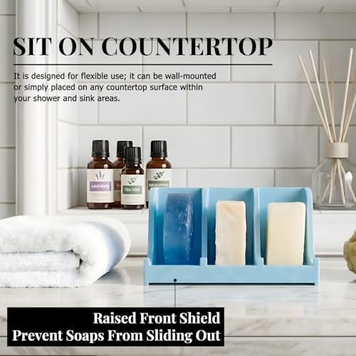 Soap Holder for Shower Wall, 3-Compartment Soap Dish [Patent Pending] - Image 6