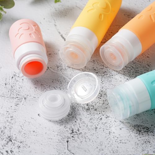 Zafit 18 Pack travel Bottles for Toiletries, TSA Approved Silicone Travel Containers Leak Proof Refillable Travel Accessories for Shampoo Conditioner Lotion Body Wash(Multicolored E) - Image 3