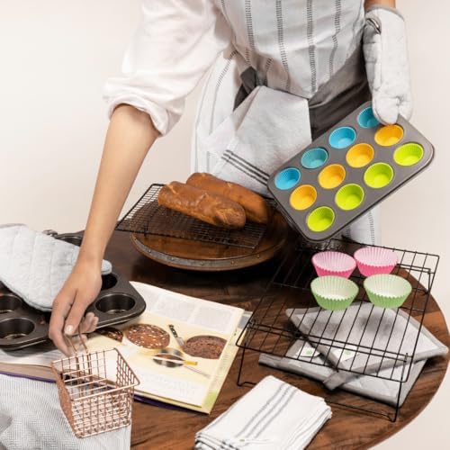 20Pc Kitchen Towels and Dishcloths Sets, Kitchen Essentials For Home- Grey - Image 6