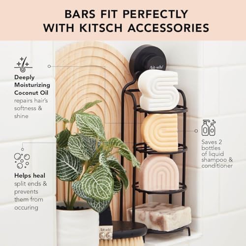 Kitsch Tea Tree Shampoo Bar & Coconut Oil Conditioner Bar – 2 pcs - Image 3