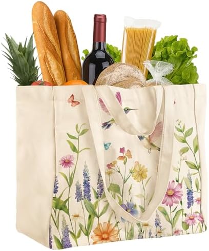 Miss Adola Cute Extra Large Canvas Grocery Tote Bag by MissAdola