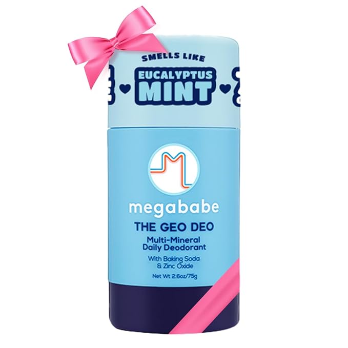 Megababe Daily Deodorant - The Geo Deo with 72 hour Odor Protection Multi-Minerals, Holiday Gifts for Women, Aluminum-Free, All Natural, 2.6 oz