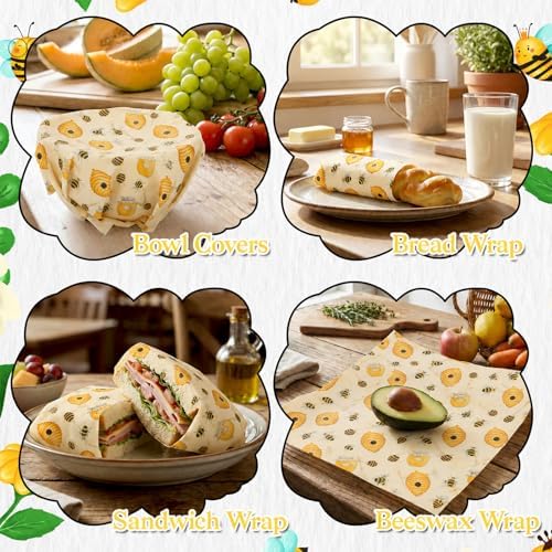 Washable Bees Wax Wraps Reusable Bee Wax Paper Organic Bee's Wrap - Image 5