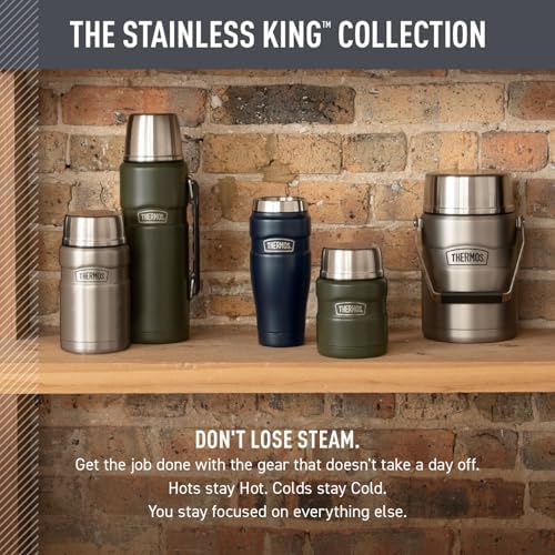 THERMOS Stainless King Stainless Steel Tumbler, 16oz, Army Green - Image 6