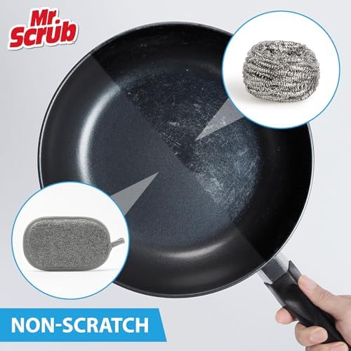 All-Purpose Sponges Kitchen, Non Scratch Dish Sponge for Washing Dishes Cleaning Kitchen, Rough Scrubbers Side for Non-Stick Cookware, Soft Microfiber Scrub Side for Dishes（6 Pack, Large） - Image 3