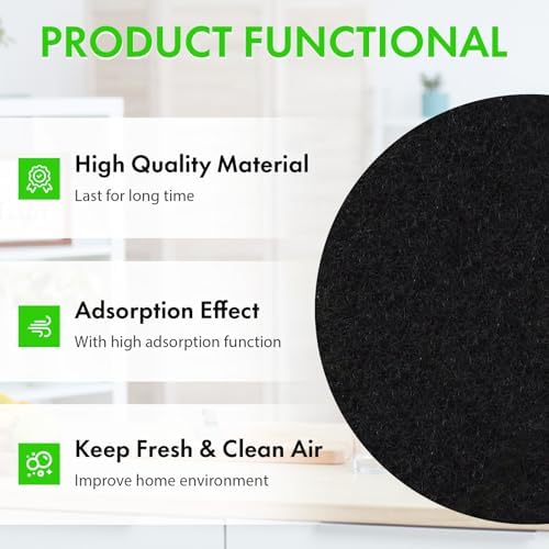 ENLOY 6.5 Inch Kitchen Compost Bin Filters Charcoal Replacement 12 Pack - Image 5