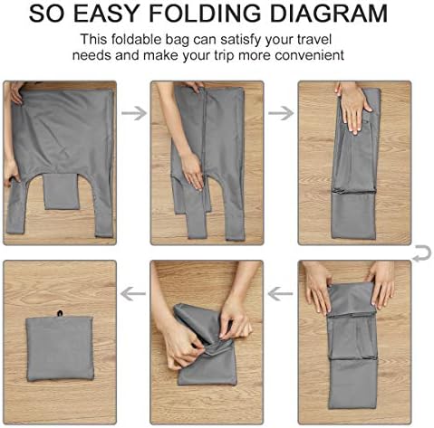 HOLYLUCK Reusable Grocery Bags,Heavy Duty Foldable Shopping Tote Bag (Extra Large, 3 Large Grey) - Image 6