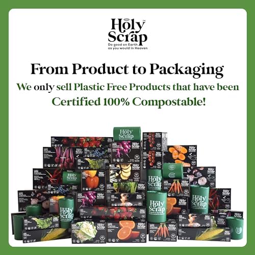 Medium Compostable Trash Bags - 6-8 Gallon, 100 Pack | Odorless, Plastic-Free & Decomposing Kitchen, Bathroom & Countertop Garbage Bag & Liners | Thick Bin Bags for Green & Food Waste - Image 5