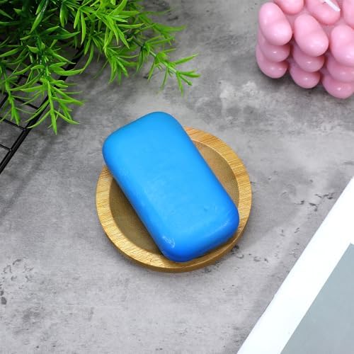 12 Pcs Round Soap Dishes Bulk, Bamboo Soap Holder Self-Draining Tray for Shower Kitchen Sink Bathroom - Image 5