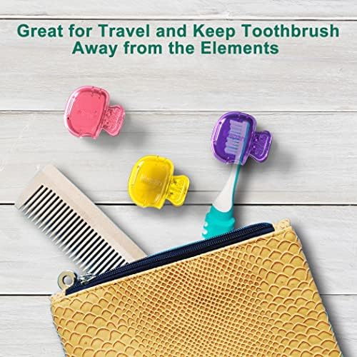 Mspan Toothbrush Head Cover Cap: Tooth Brush Protector Clip Compatible with Oral-B Philips Colgate AquaSonic - Plastic Pod Travel Case - 4 Packs - Image 6