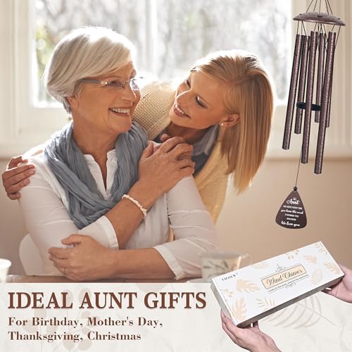Aunt Gifts, 32" Bronze Wind Chimes, Birthday Gifts for Auntie from Niece - Image 2