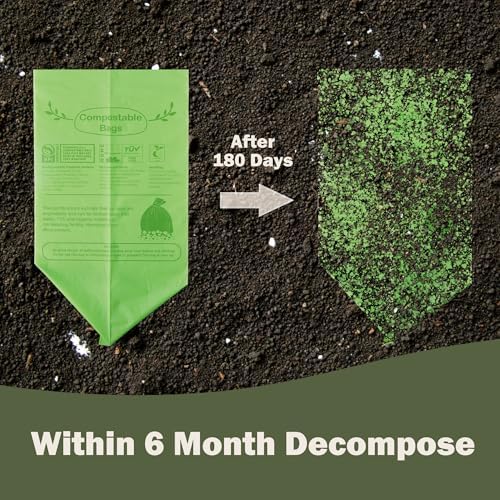 Compost Bags 33 Gallon 125 Liter Extra Thick 1.2 Mils Compostable Food Scrap Waste Bags with US BPI ASTM D6400 and Europe OK Compost Home Certified 20 Counts - Image 2