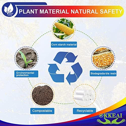 OKKEAI 8 Gallon Garbage Bags, White Trash Bags for Kitchen Waste, 60 Count - Image 4