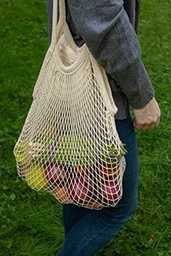 Cotton Mesh Onion Storage Bags - 100% Cotton, Reusable, and Washable Mesh Grocery Bags for Storing Garlic and Root Vegetables - Image 3