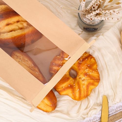 Moretoes 60pcs Bread Bags for Homemade Bread with Tab, 13.7x8.3x3.5In - Image 6