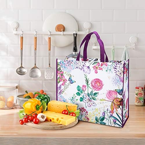 NymphFable Shopping Bags, 6 Pack Mixed Reusable Grocery Tote Bags 50LBS - Image 5