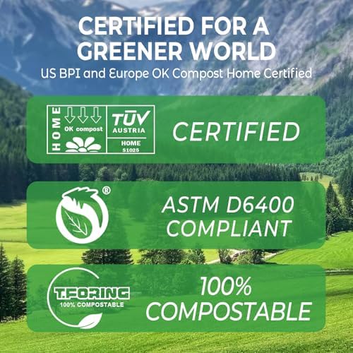 Compostable Trash Bags, 3-4 Gallon, 15 L,0.8 Mil, 80 Count - Image 3