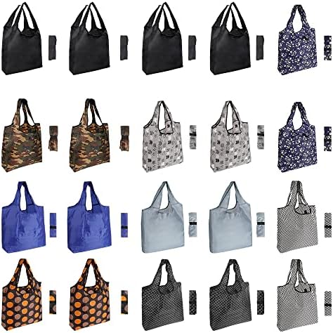 Aricsen Durable Mixed Color Reusable Grocery Bags with Handles, 20 Pack by Aricsen