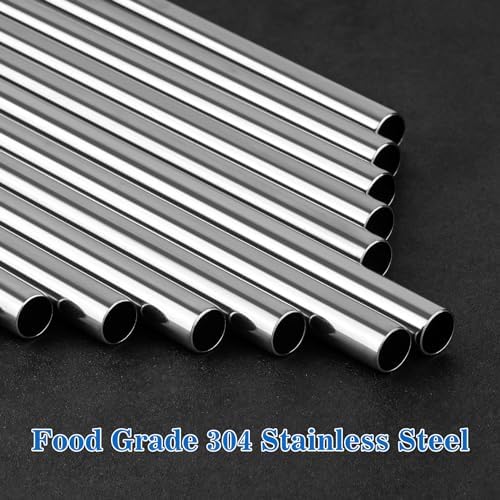 Tomorotec 8PCS Stainless Steel Straws Fit for 40oz Stanley Tumblers, Silver - Image 6