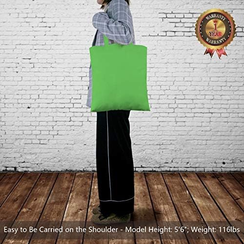 TOPDesign 24-Pack Economical 16"x15" Lime Green Cotton Tote Bag, Lightweight Medium Reusable Grocery Shopping Cloth Bags, Suitable for DIY, Advertising, Promotion, Gift, Activity - Image 2