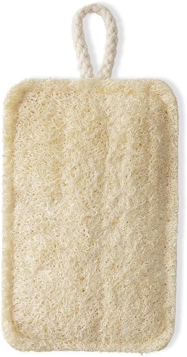 Dual Layer Dish Scrubber Sponge, Natural Loofah & Wood Pulp Cotton Kitchen Cleaning Pad with Hanging Rope, Non-Scratch Biodegradable Scrub Pad for Pots Pans Dishes by Unknown
