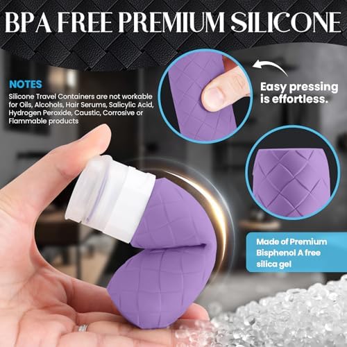 Silevoler Travel Bottles for Toiletries, TSA-Approved Travel Size Container - Image 4
