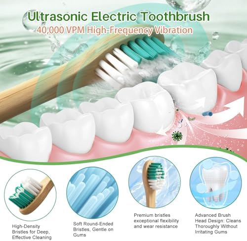 Natural Bamboo Electric Toothbrush for Adults - Image 5