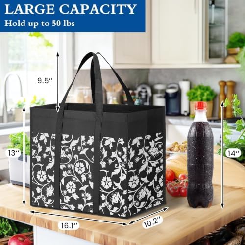 Reusable Grocery Shopping Bags 10 Pack Large Foldable Tote Bags Bulk - Image 4