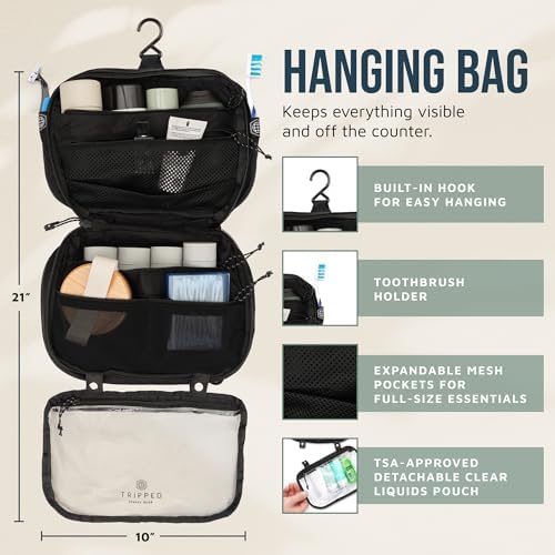 TRIPPED Travel Gear 3-Piece Travel Toiletry Bag Set - Image 3