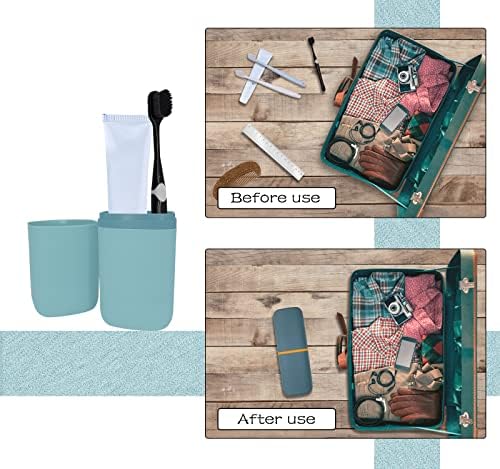 Travel Toothbrush & Toothpaste Case, Toothbrush Travel Holder with Cup Portable Travel Toothbrush Case Holder Toothbrush Travel Container for Camping School Business Trip Bathroom - Image 4