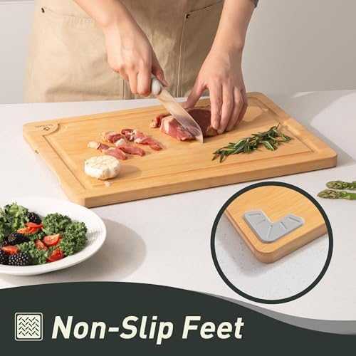 Bamboo Cutting Board Set Non Slip Feet Over Sink Chopping Board Christmas Xmas Birthday Day Gifts Ideas Grandmother Gigi Granny Nana Glamma Mawmaw Yaya Abuela Abuelita Mamaw Mimi Nonna Oma Meme - Image 5