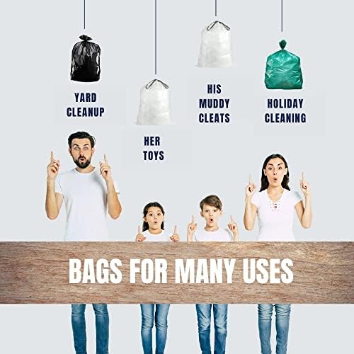 Plasticplace 64-65 Gallon Trash Can Liners for Toter │ 1.5 Mil │ Green Heavy Duty Garbage Bags │ 50” x 60” (50 Count) (W65LDGTL) - Image 5