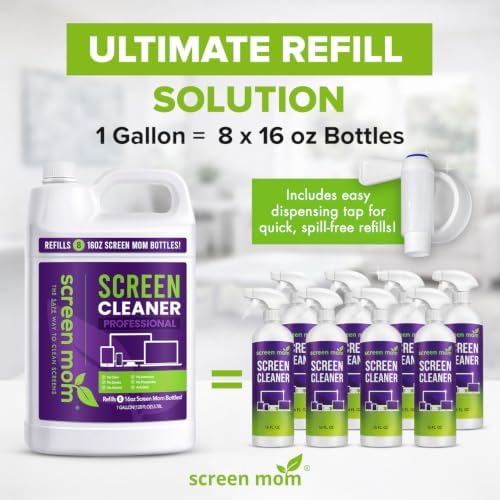 Screen Mom Screen Cleaner Spray 1-Gallon for TV, Car, Laptop and Computer - Image 2